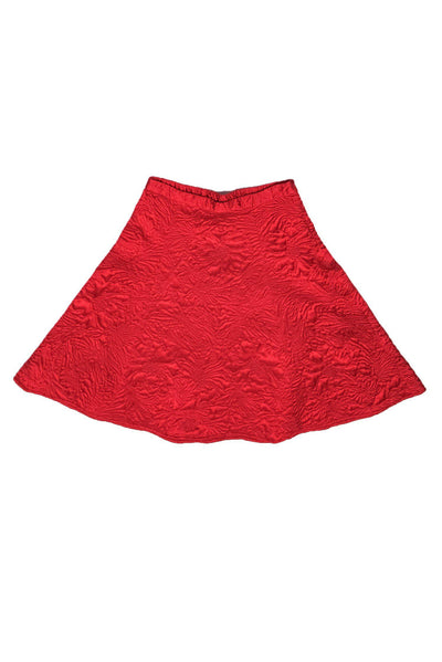 Current Boutique-French Connection - Red A-Line Skirt w/ Sheen Sz 2