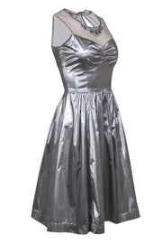 Current Boutique-Frock! by Tracy Reese - Silver Metallic Sleeveless Dress Sz 4