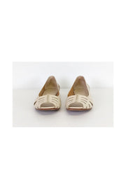 Current Boutique-Frye - Cream Leather Cut Out Flats Sz 10