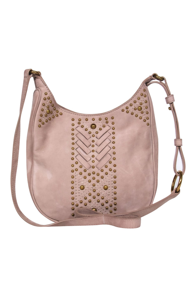 Current Boutique-Frye - Taupe Crossbody Bag w/ Gold-Toned Studs