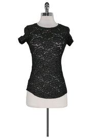 Current Boutique-Generation Love - Pewter Perforated Top Sz XS