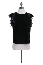 Current Boutique-Giambattista Valli - Black Lace Top Sz 6