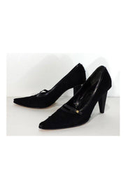 Current Boutique-Gianni Versace - Black Pony Hair Pumps Sz 6