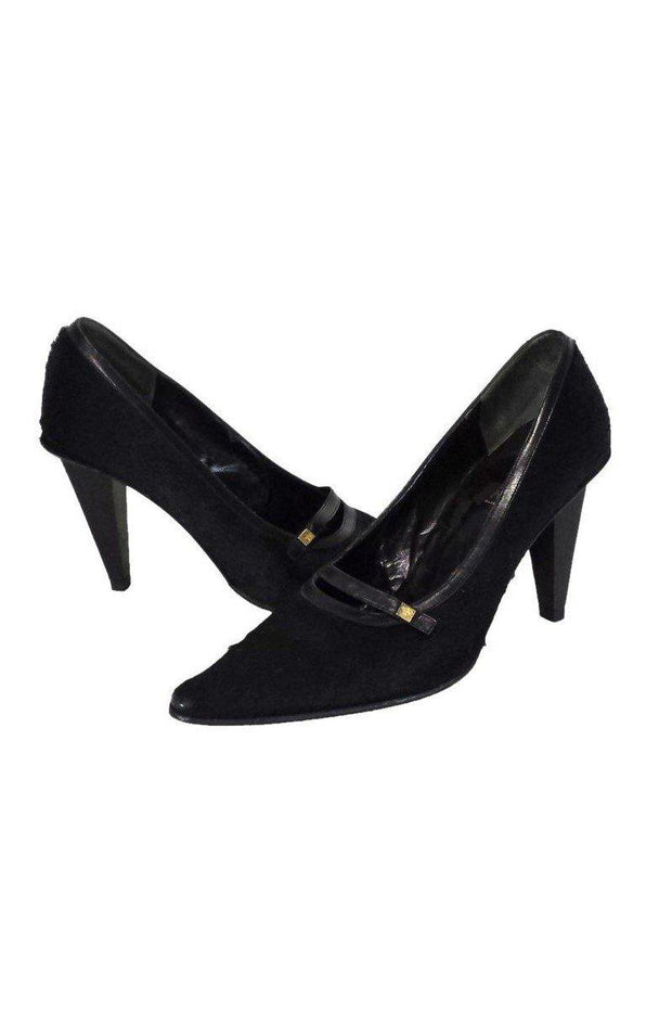 Current Boutique-Gianni Versace - Black Pony Hair Pumps Sz 6