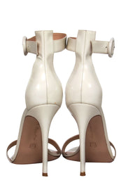 Current Boutique-Gianvito Rossi - Cream Patent Leather Anklestrap Pumps Sz 11