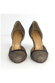 Current Boutique-Gigi Favela - Gold & Brown Suede Leather Pumps Sz 6