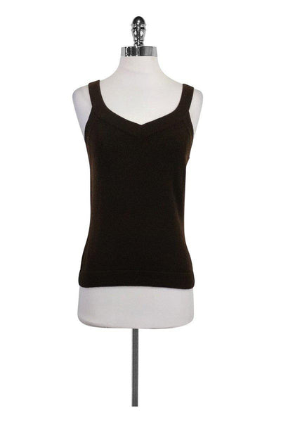 Current Boutique-Giorgio Armani - Cashmere Brown Tank Sz 8