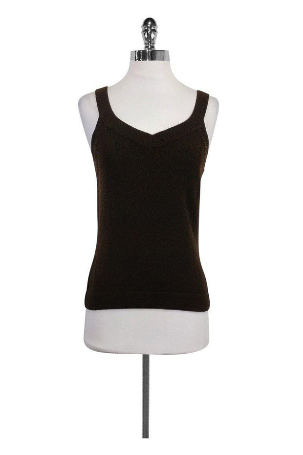 Current Boutique-Giorgio Armani - Cashmere Brown Tank Sz 8