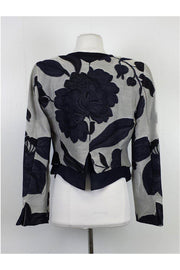 Current Boutique-Giorgio Armani - Floral Blue Blazer Sz 12