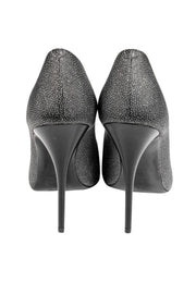 Current Boutique-Giuseppe Zanotti - Black Cap-Toe Pumps w/ Silver Speckles Sz 6.5