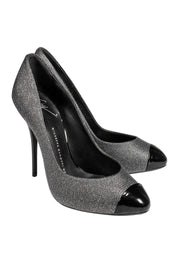 Current Boutique-Giuseppe Zanotti - Black Cap-Toe Pumps w/ Silver Speckles Sz 6.5