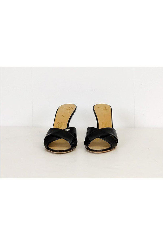 Current Boutique-Giuseppe Zanotti - Black Slip On Heels Sz 5