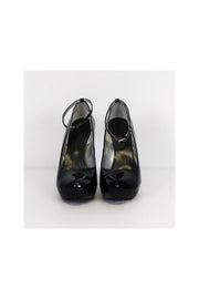 Current Boutique-Giuseppe Zanotti - Black w/ Silver Heel Pumps Sz 10