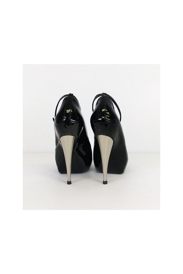 Current Boutique-Giuseppe Zanotti - Black w/ Silver Heel Pumps Sz 10