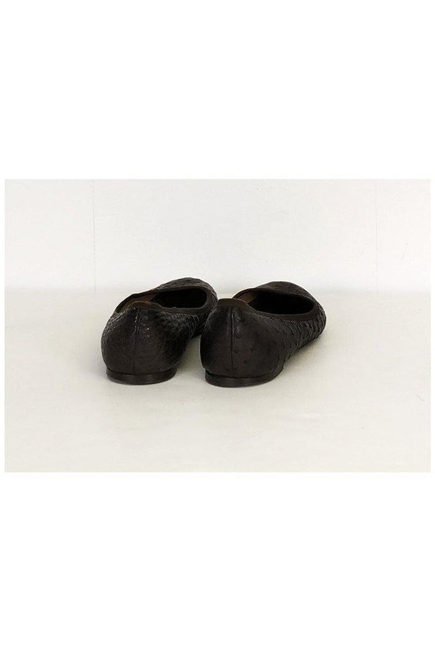 Current Boutique-Giuseppe Zanotti - Brown Embossed Flats Sz 8.5