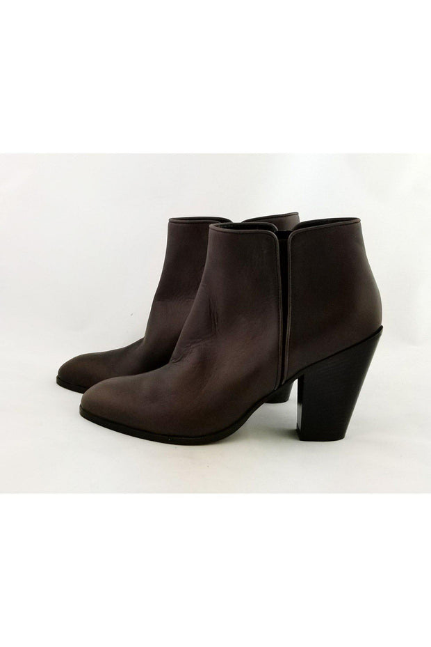 Current Boutique-Giuseppe Zanotti - Brown Leather Booties Sz 10