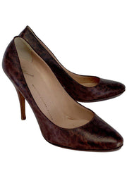 Current Boutique-Giuseppe Zanotti - Brown Leather Leopard Print Pumps Sz 10