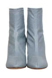 Current Boutique-Giuseppe Zanotti - Light Blue Shimmery Round Toe Booties Sz 9