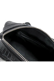 Current Boutique-Givenchy - Black Leather Crocodile Embossed Crossbody