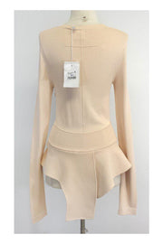 Current Boutique-Givenchy - Pale Pink Asymmetrical Peplum Top Sz M