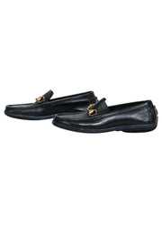 Current Boutique-Gucci - Black Leather Almond Toe Loafers w/ Horsebit Sz 5.5