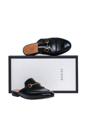 Current Boutique-Gucci - Black Leather "Princetown" Loafer Mules Sz 7