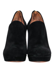 Current Boutique-Gucci - Black Suede Round Toe Booties w/ Tassel Zipper Sz 6.5