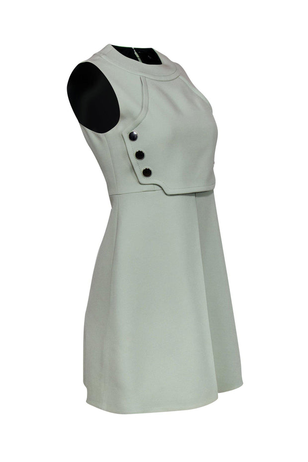 Current Boutique-Gucci - Pistachio Green Button Front Flared Dress Sz 4