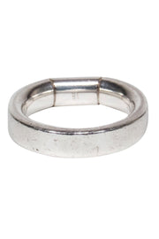 Current Boutique-Gucci - Silver Engraved Flat Top Ring Sz 7.5