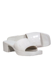 Current Boutique-Gucci - White Square Toe Jelly Slide Sandals Sz 10