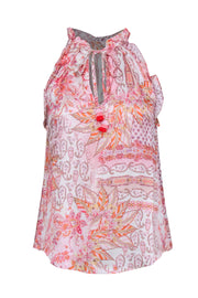 Current Boutique-Hale Bob - Pink Paisley Print Tank Top Sz XS