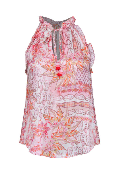 Current Boutique-Hale Bob - Pink Paisley Print Tank Top Sz XS