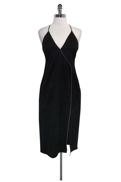 Current Boutique-Halston Heritage - Black Silver Trim Dress Sz 0