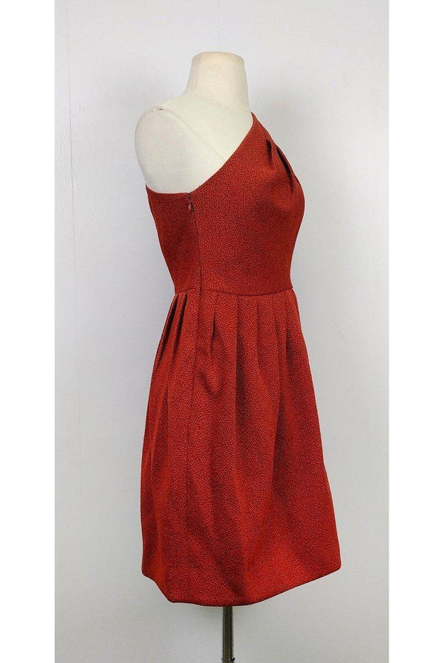 Current Boutique-Halston - Orange One Shoulder Dress Sz 2