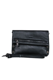 Current Boutique-Hammitt - Black Pebbled Leather Mini Crossbody w/ Studs