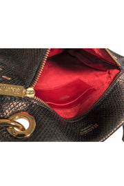 Current Boutique-Hammitt - Bronzed Reptile Textured Leather Crossbody w/ Studs