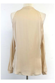 Current Boutique-Haute Hippie - Beige Lace Silk Cold Shoulder Top Sz XS