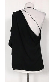 Current Boutique-Haute Hippie - Black One Shoulder Blouse Sz S