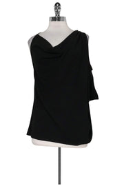 Current Boutique-Haute Hippie - Black One Shoulder Blouse Sz S