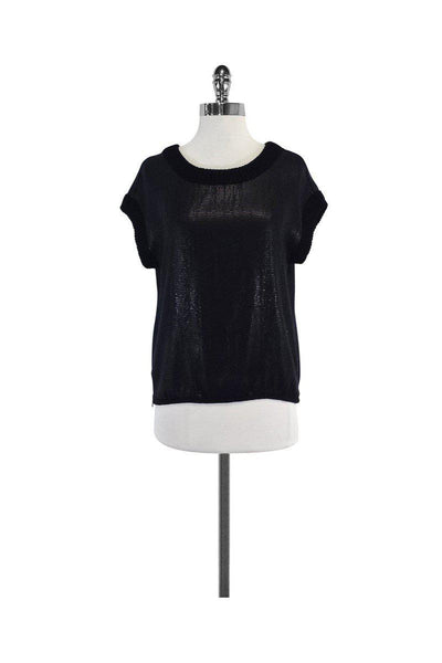 Current Boutique-Haute Hippie - Black Sequin Knit Top Sz XS