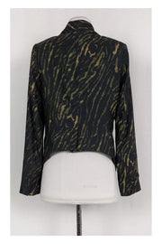 Current Boutique-Haute Hippie - Green & Black Animal Print Blazer Sz 6