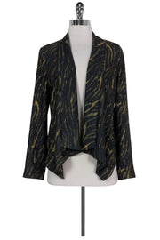 Current Boutique-Haute Hippie - Green & Black Animal Print Blazer Sz 6