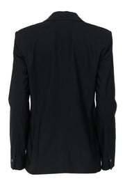 Current Boutique-Helmut Lang - Black Buttoned Blazer w/ Curved Opening Sz 8