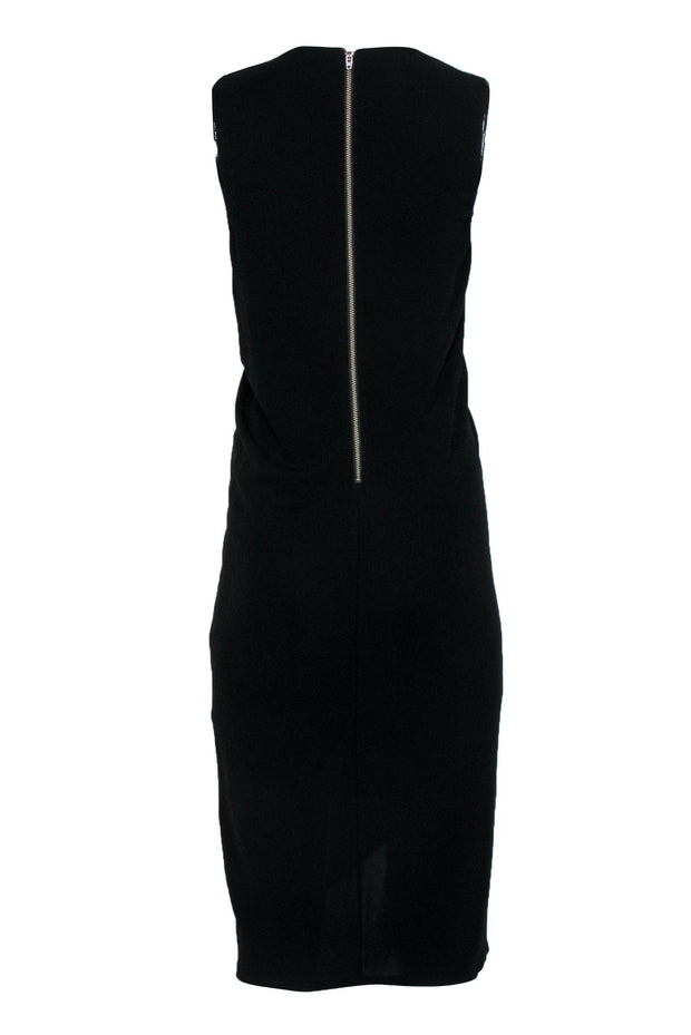 Current Boutique-Helmut Lang - Black Draped Maxi Shift Dress Sz L