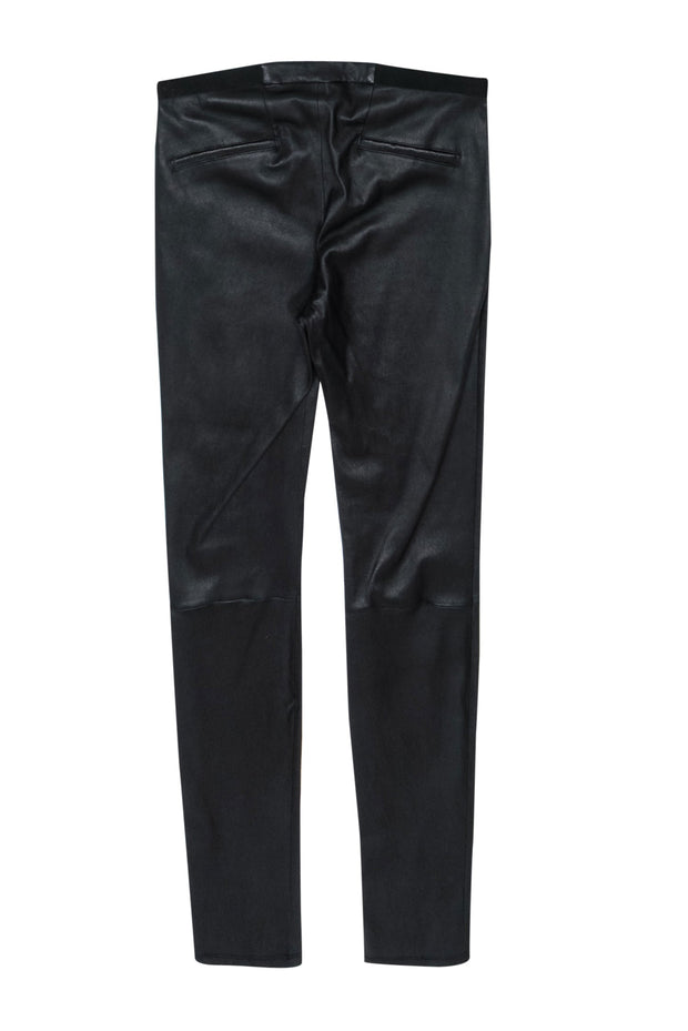 Current Boutique-Helmut Lang - Black Leather Leggings Sz 12