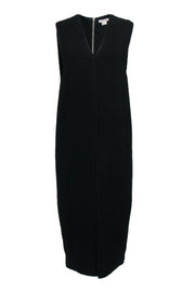 Current Boutique-Helmut Lang - Black Textured Maxi Dress w/ Front Slit Sz 4