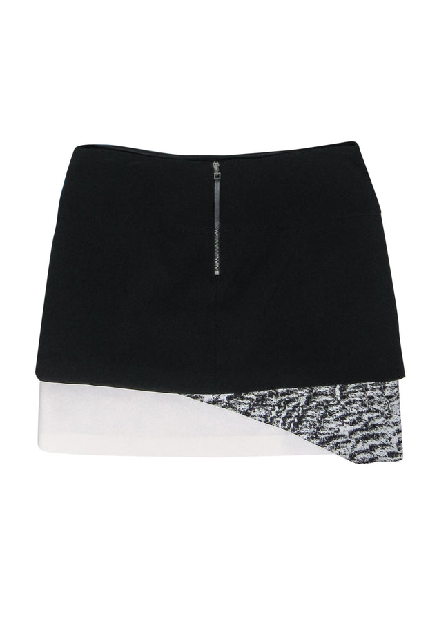 Current Boutique-Helmut Lang - Black & White Layered Miniskirt Sz 2