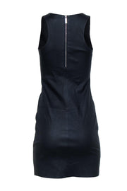 Current Boutique-Helmut Lang - Dark Navy Fitted Lamb Leather Tank Dress Sz XS