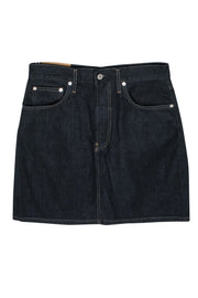 Current Boutique-Helmut Lang - Dark Wash Denim "Femme" Miniskirt w/ Contrast Stitching Sz 31