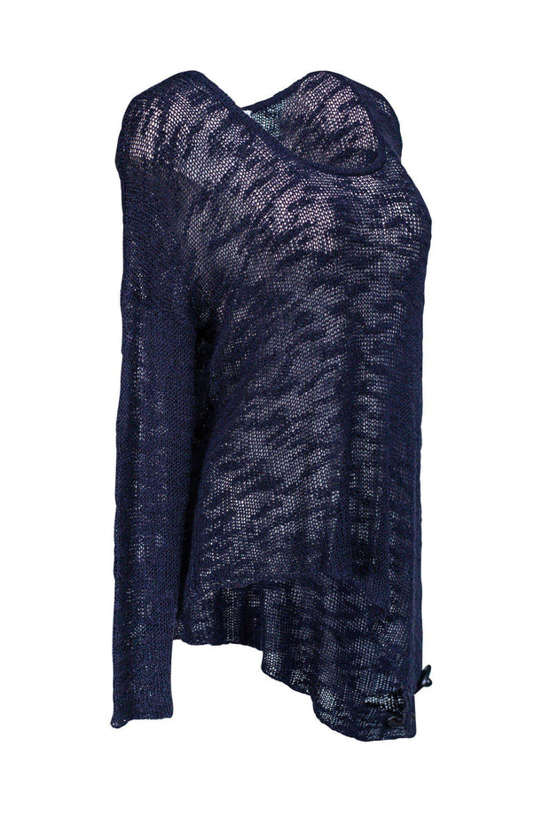 Current Boutique-Helmut Lang - Navy Blue Knitted Sweater Sz M